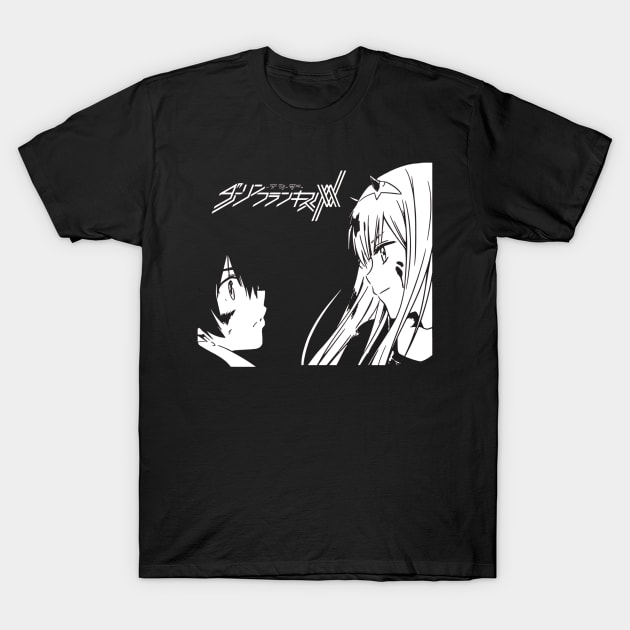 Darling in the Franxx Zero Two and Hiro T-Shirt by OtakuPapercraft